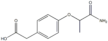 2-[4-(1-carbamoylethoxy)phenyl]acetic acid Struktur