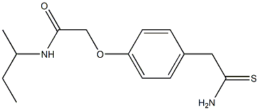 2-[4-(2-amino-2-thioxoethyl)phenoxy]-N-(sec-butyl)acetamide Struktur