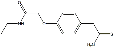 2-[4-(2-amino-2-thioxoethyl)phenoxy]-N-ethylacetamide Struktur