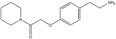 2-[4-(2-aminoethyl)phenoxy]-1-(piperidin-1-yl)ethan-1-one Struktur