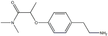 2-[4-(2-aminoethyl)phenoxy]-N,N-dimethylpropanamide Struktur