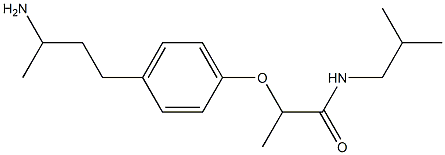 2-[4-(3-aminobutyl)phenoxy]-N-(2-methylpropyl)propanamide Struktur