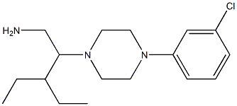 2-[4-(3-chlorophenyl)piperazin-1-yl]-3-ethylpentan-1-amine Struktur