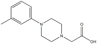 2-[4-(3-methylphenyl)piperazin-1-yl]acetic acid Struktur