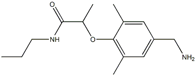 2-[4-(aminomethyl)-2,6-dimethylphenoxy]-N-propylpropanamide Struktur