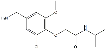 2-[4-(aminomethyl)-2-chloro-6-methoxyphenoxy]-N-(propan-2-yl)acetamide Struktur