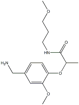 2-[4-(aminomethyl)-2-methoxyphenoxy]-N-(3-methoxypropyl)propanamide Struktur