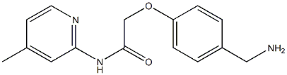 2-[4-(aminomethyl)phenoxy]-N-(4-methylpyridin-2-yl)acetamide Struktur