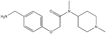 2-[4-(aminomethyl)phenoxy]-N-methyl-N-(1-methylpiperidin-4-yl)acetamide Struktur