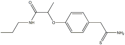 2-[4-(carbamothioylmethyl)phenoxy]-N-propylpropanamide Struktur