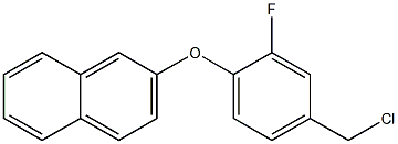 2-[4-(chloromethyl)-2-fluorophenoxy]naphthalene Struktur