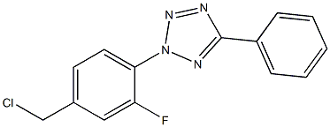 2-[4-(chloromethyl)-2-fluorophenyl]-5-phenyl-2H-1,2,3,4-tetrazole Struktur