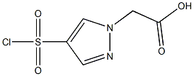 2-[4-(chlorosulfonyl)-1H-pyrazol-1-yl]acetic acid Struktur