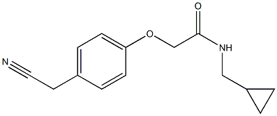 2-[4-(cyanomethyl)phenoxy]-N-(cyclopropylmethyl)acetamide Struktur