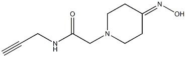 2-[4-(hydroxyimino)piperidin-1-yl]-N-prop-2-ynylacetamide Struktur