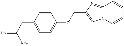 2-[4-(imidazo[1,2-a]pyridin-2-ylmethoxy)phenyl]ethanimidamide Struktur