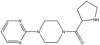 2-[4-(pyrrolidin-2-ylcarbonyl)piperazin-1-yl]pyrimidine Struktur