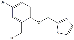 2-[4-bromo-2-(chloromethyl)phenoxymethyl]thiophene Struktur