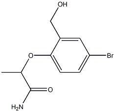 2-[4-bromo-2-(hydroxymethyl)phenoxy]propanamide Struktur