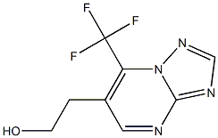 2-[7-(trifluoromethyl)[1,2,4]triazolo[1,5-a]pyrimidin-6-yl]ethanol Struktur