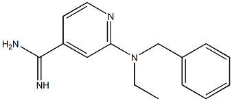 2-[benzyl(ethyl)amino]pyridine-4-carboximidamide Struktur