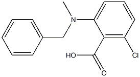 2-[benzyl(methyl)amino]-6-chlorobenzoic acid Struktur