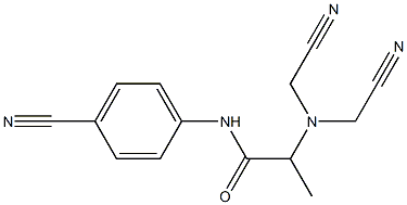 2-[bis(cyanomethyl)amino]-N-(4-cyanophenyl)propanamide Struktur