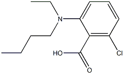 2-[butyl(ethyl)amino]-6-chlorobenzoic acid Struktur