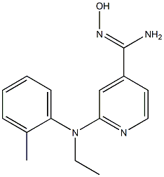 2-[ethyl(2-methylphenyl)amino]-N'-hydroxypyridine-4-carboximidamide Struktur