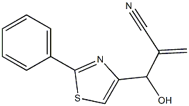 2-[hydroxy(2-phenyl-1,3-thiazol-4-yl)methyl]prop-2-enenitrile Struktur