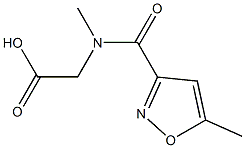 2-[N-methyl(5-methyl-1,2-oxazol-3-yl)formamido]acetic acid Struktur