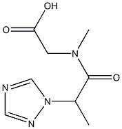 2-[N-methyl-2-(1H-1,2,4-triazol-1-yl)propanamido]acetic acid Struktur