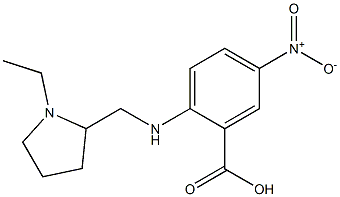 2-{[(1-ethylpyrrolidin-2-yl)methyl]amino}-5-nitrobenzoic acid Struktur