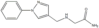 2-{[(1-phenyl-1H-pyrazol-4-yl)methyl]amino}acetamide Struktur