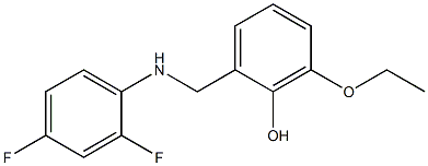 2-{[(2,4-difluorophenyl)amino]methyl}-6-ethoxyphenol Struktur