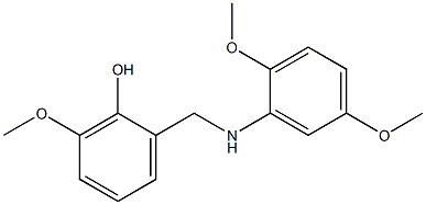 2-{[(2,5-dimethoxyphenyl)amino]methyl}-6-methoxyphenol Struktur