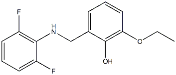 2-{[(2,6-difluorophenyl)amino]methyl}-6-ethoxyphenol Struktur