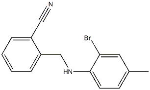 2-{[(2-bromo-4-methylphenyl)amino]methyl}benzonitrile Struktur