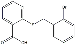 2-{[(2-bromophenyl)methyl]sulfanyl}pyridine-3-carboxylic acid Struktur