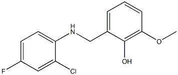 2-{[(2-chloro-4-fluorophenyl)amino]methyl}-6-methoxyphenol Struktur