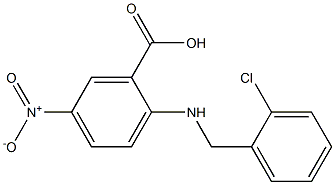 2-{[(2-chlorophenyl)methyl]amino}-5-nitrobenzoic acid Struktur