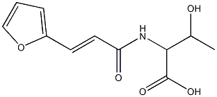 2-{[(2E)-3-(2-furyl)prop-2-enoyl]amino}-3-hydroxybutanoic acid Struktur