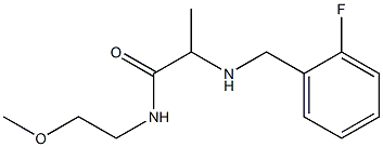 2-{[(2-fluorophenyl)methyl]amino}-N-(2-methoxyethyl)propanamide Struktur