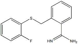 2-{[(2-fluorophenyl)sulfanyl]methyl}benzene-1-carboximidamide Struktur