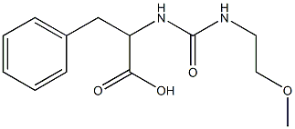 2-{[(2-methoxyethyl)carbamoyl]amino}-3-phenylpropanoic acid Struktur