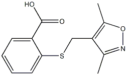 2-{[(3,5-dimethyl-1,2-oxazol-4-yl)methyl]sulfanyl}benzoic acid Struktur