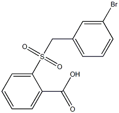 2-{[(3-bromophenyl)methane]sulfonyl}benzoic acid Struktur