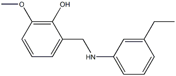 2-{[(3-ethylphenyl)amino]methyl}-6-methoxyphenol Struktur