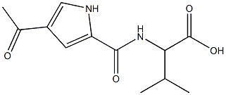 2-{[(4-acetyl-1H-pyrrol-2-yl)carbonyl]amino}-3-methylbutanoic acid Struktur