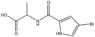 2-{[(4-bromo-1H-pyrrol-2-yl)carbonyl]amino}propanoic acid Struktur